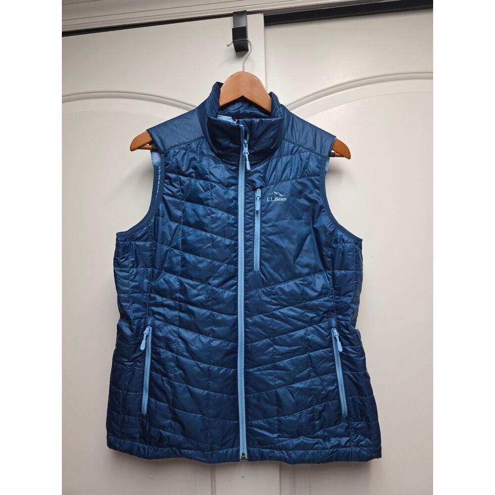 L.L.Bean Women's PrimaLoft Packaway Vest (Dark Marine Blue, Medium, M)